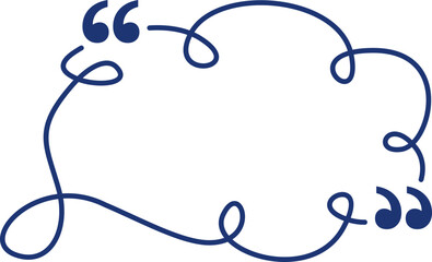 Quotation Mark Frame Line Vector