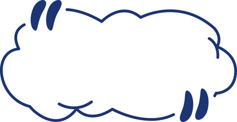 Quotation Mark Frame Line Vector