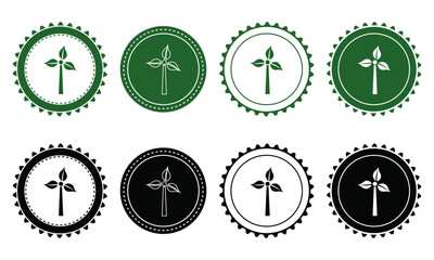 Ecology icon set. Ecology Stamps. Environment, sustainability, nature, recycle, renewable energy; electric bike, eco-friendly, forest, wind power, green symbol. Solid icons vector collection.