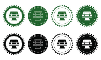 Ecology icon set. Ecology Stamps. Environment, sustainability, nature, recycle, renewable energy; electric bike, eco-friendly, forest, wind power, green symbol. Solid icons vector collection.