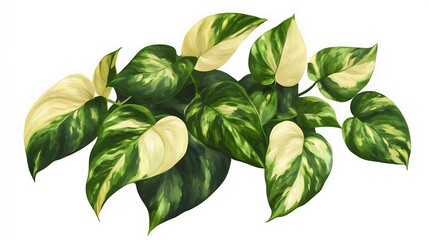 Obraz premium Green and Yellow Variegated Leaves