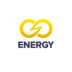 Vector logo design for business. Infinity abstract sign. Energy icon.
