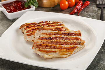 Tasty grilled pork meat steak