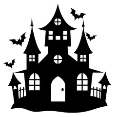 halloween house silhouette