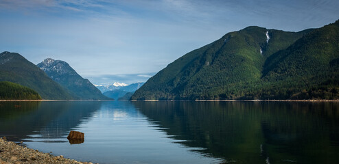 BC parks Canada. British Columbia Provincial parks. Beautiful Panoramic view of the mountain with the reflection in the water.