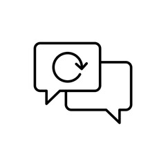 Fototapeta premium Chat backup outline icons, minimalist vector illustration ,simple transparent graphic element .Isolated on white background