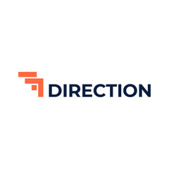Abstract business logo design template with arrow symbol.