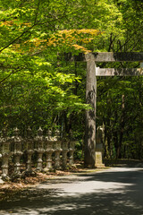 三重県志摩市磯部町にある天の岩戸の二の鳥居