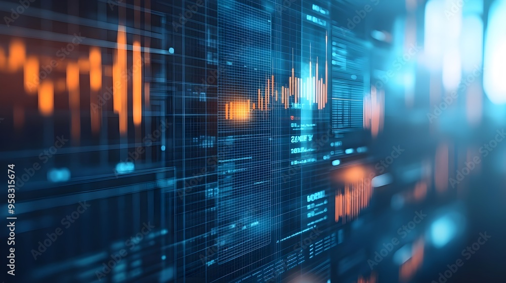 Poster abstract digital data technology background