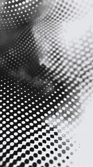 black and white monochrome texture background, dotted white background with black dots and white, vertical, motion design 2d animated background 