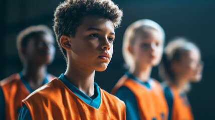 Students in Team Uniforms at First Sports Practice of the Year