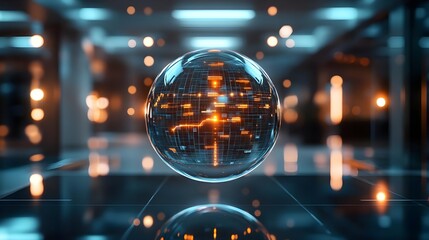 Fototapeta premium Abstract Sphere Futuristic Technology Concept
