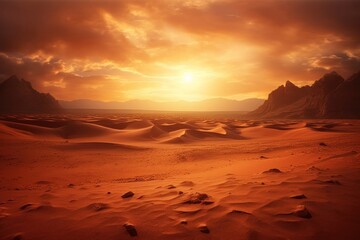 Naklejka premium Desert background landscape panoramic outdoors.