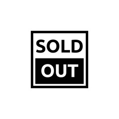 Sold stamp logo. Vector illustration for web design