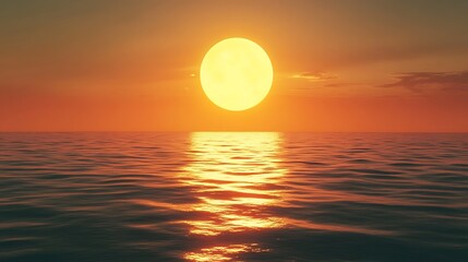 Sunset Over the Ocean