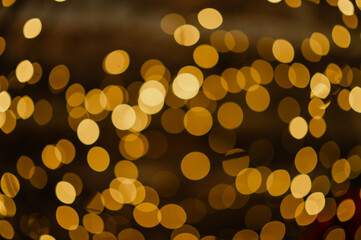 golden lights on a black background