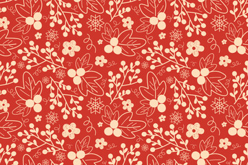 seamless pattern with christmas tree. set of christmas trees, stars and snowflakes.	