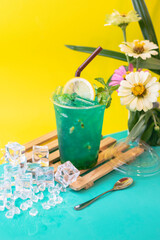 Blue Hawaii drink, a street drink in Thailand