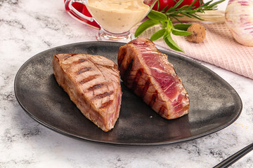 Delicous grilled tuna dish steak
