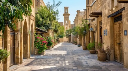 Obraz premium strolling through the historic Al District, also known as Al