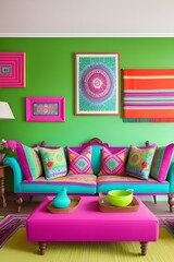 modern and vibrant living room 