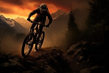 Mountain biking sports bicycle vehicle.