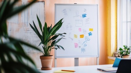 Whiteboard in a Modern Office Space