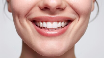 Obraz premium smile close up on white background.