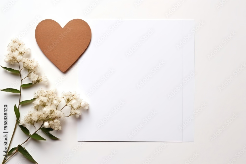 Wall mural white background flower symbol petal.