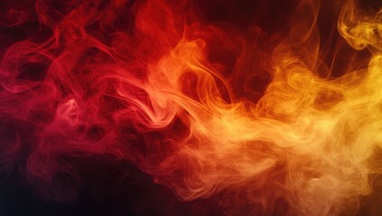Fototapeta premium Abstract Background with Orange and Yellow Smoke. Blurred Fire Flames Textured Wallpaper
