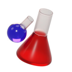 Obraz premium 3D Icon Chemical Flask Isolated Background