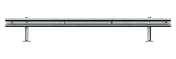 Guardrail isolated on transparent or white background