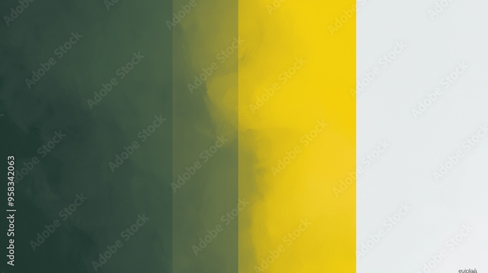 Poster abstract background with vertical green, yellow, and white color gradients, creating a modern and vi