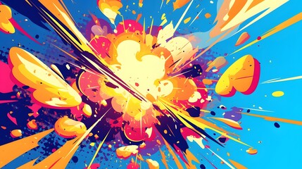 Fototapeta premium Abstract Colorful Explosion Background