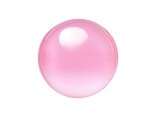 Fototapeta premium Pink bubble isolated on transparent or white background