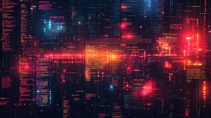 Fototapeta premium Vector illustration of mind map on coding languages including Python JavaScript C and Ruby