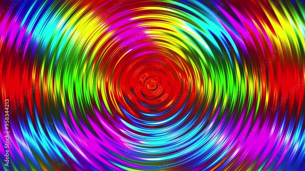 Poster colorful animated neon circle. multicolor rgb swirl background. neon futuristic abstract magic circl