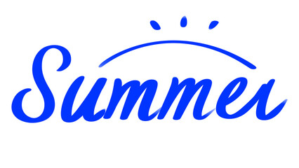SUMMER Text : Hand-Drawing Text PNG 