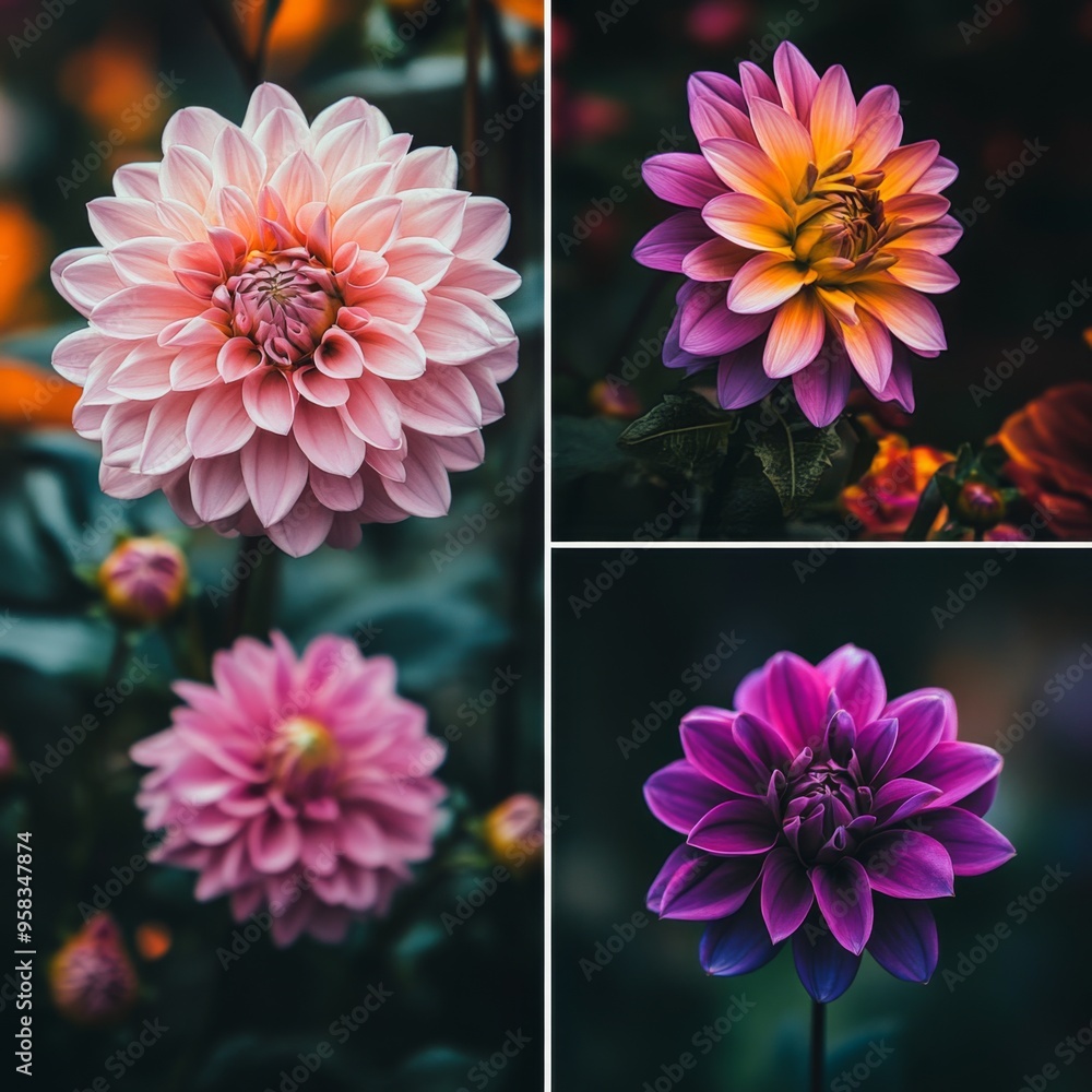 Poster these prompts should work well for creating visually stunning stock photos of beautiful flowers, wit