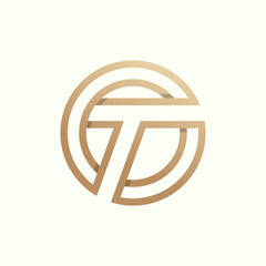 Initial OT or TO Logo design, Monogram Letter O with T combination, vector Illustration