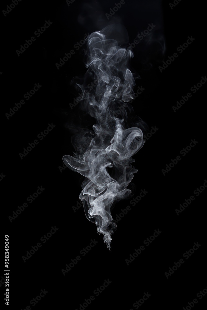 Wall mural Smoke black black background monochrome.