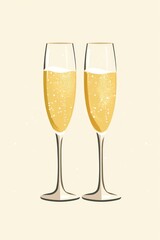 Champagne glass drink wine.