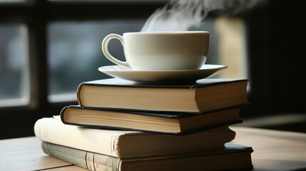 Fototapeta premium Coffee and Books