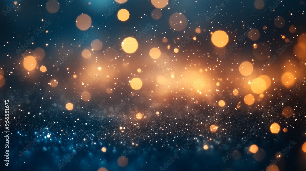 Poster dreamy blurred starry sky with subtle light streaks and soft gradients, creating a tranquil and ethe