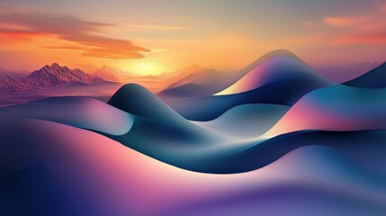 Abstract Landscape Sunset