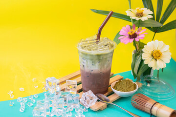 Matcha, cocoa, milk, street drinks in Thailand