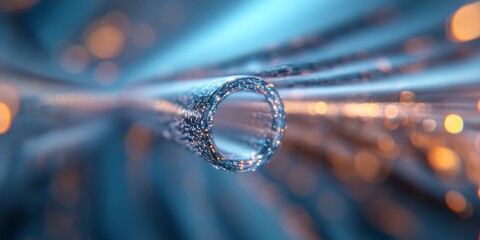 Abstract Digital Network Illustration, Data Flow and Blockchain Technology Integration, Highlighting Modern Connectivity and Security Concepts, graphic for Tech and Business Corporate, banner design, 