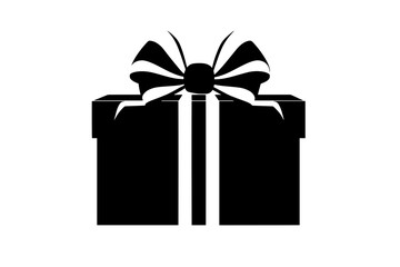 Christmas Present silhouette vector illustration