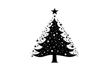 Christmas Tree silhouette vector illustration