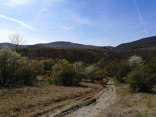 View of Pilis mountains from the outskirts of Szentendre, Hungary
